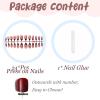 image:imageBABALAL Valentines Press on Nails Medium Almond  Red Glitter Fake Nails Sparkly Glossy Full Cover Acrylic Nails with Heart Branch Designs Reusable Glue on for Women 24PcsBNUA104