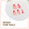 image:imageBABALAL Valentines Press on Nails Medium Almond  Red Glitter Fake Nails Sparkly Glossy Full Cover Acrylic Nails with Heart Branch Designs Reusable Glue on for Women 24PcsBNUA112