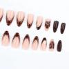 image:imageBABALAL Valentines Press on Nails Medium Almond  Red Glitter Fake Nails Sparkly Glossy Full Cover Acrylic Nails with Heart Branch Designs Reusable Glue on for Women 24PcsBNUA106