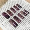 image:imageBABALAL Valentines Press on Nails Medium Almond  Red Glitter Fake Nails Sparkly Glossy Full Cover Acrylic Nails with Heart Branch Designs Reusable Glue on for Women 24PcsBNUA110