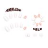 image:imageBABALAL Press on Nails 24pcs Almond Stiletto False Nails Medium White Acrylic for Women and Girls