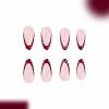 image:imageBABALAL Press on Nails Almond Medium Fake Nails Blue Glue on Ombre Flower Design Supplies Art 24Pcs Glossy Acrylic False Nails for Women GirlsBNYA105