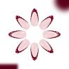image:imageBABALAL Press on Nails Almond Medium Fake Nails Blue Glue on Ombre Flower Design Supplies Art 24Pcs Glossy Acrylic False Nails for Women GirlsBNYA105