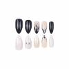 image:imageBABALAL Press on Nails Almond Medium Fake Nails Blue Glue on Ombre Flower Design Supplies Art 24Pcs Glossy Acrylic False Nails for Women GirlsBNYA108