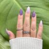 image:imageBABALAL Press on Nails Medium Fake Nails Almond Purple Glue on Stiletto Acrylic with Design 24Pcs Shiny Stick on Acrylic Nails for Women and Girls