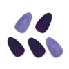 image:imageBABALAL Presson Nails Almond  Medium Glitter Purple Shiny Acrylic Stiletto Glitter 24Pcs Bling False Full Cover Nails for Women amp Girls  Stickon with Glue