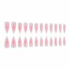image:imageBABALAL Press on Nails  Almond Medium Fake Nails Glue on Blue French Tip Heart Print Rhinestone Bling Luxury False Nails 24Pcs Matte Valentines Manicure01A009pink