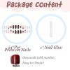 image:imageBABALAL Red Press on Nails Almond Medium Fake Nails Bling Glitter Stick on Bow Design Christmas Gift Acrylic Manicure 24Pcs Full Cover Glossy False NailsFNn03polkadot