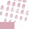 image:imageBABALAL Red Press on Nails Almond Medium Fake Nails Bling Glitter Stick on Bow Design Christmas Gift Acrylic Manicure 24Pcs Full Cover Glossy False NailsFNn03bow