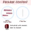 image:imageBABALAL Red Press on Nails Almond Medium Fake Nails Bling Glitter Stick on Bow Design Christmas Gift Acrylic Manicure 24Pcs Full Cover Glossy False NailsFNn06spider