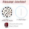 image:imageBABALAL Red Press on Nails Almond Medium Fake Nails Bling Glitter Stick on Bow Design Christmas Gift Acrylic Manicure 24Pcs Full Cover Glossy False NailsFNn03gothic