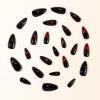 image:imageBABALAL Red Press on Nails Almond Medium Fake Nails Bling Glitter Stick on Bow Design Christmas Gift Acrylic Manicure 24Pcs Full Cover Glossy False NailsFNn03gothic
