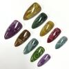 image:imageBABALAL Red Press on Nails Almond Medium Fake Nails Bling Glitter Stick on Bow Design Christmas Gift Acrylic Manicure 24Pcs Full Cover Glossy False NailsFNn0207