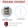 image:imageBABALAL Red Press on Nails Almond Medium Fake Nails Bling Glitter Stick on Bow Design Christmas Gift Acrylic Manicure 24Pcs Full Cover Glossy False NailsFNn0202