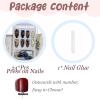 image:imageBABALAL Red Press on Nails Almond Medium Fake Nails Bling Glitter Stick on Bow Design Christmas Gift Acrylic Manicure 24Pcs Full Cover Glossy False NailsFNn0205