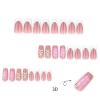 image:imageBABALAL Press on Nails Long Square Fake Nails Purple French Tip Glue ons 3d Texture Flower Handmade Design Supplies Diy Art 24Pcs XL Glossy Acrylic False NailsFnm0304