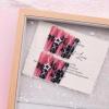 image:imageBABALAL Press on Nails Long Square Fake Nails Purple French Tip Glue ons 3d Texture Flower Handmade Design Supplies Diy Art 24Pcs XL Glossy Acrylic False NailsFnm0301