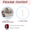 image:imageBABALAL Polka Dot Press on Nails Short Square Fake Nails  Brown Green Blue 3D Design Cat Eye Bling Y2k Anime Plaid Acrylic 24Pcs False NailsFNr1401