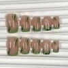 image:imageBABALAL Polka Dot Press on Nails Short Square Fake Nails  Brown Green Blue 3D Design Cat Eye Bling Y2k Anime Plaid Acrylic 24Pcs False NailsFNr1402