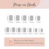 image:imageBABALAL Polka Dot Press on Nails Short Square Fake Nails  Brown Green Blue 3D Design Cat Eye Bling Y2k Anime Plaid Acrylic 24Pcs False NailsFNr2201