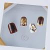 image:imageBABALAL Polka Dot Press on Nails Short Square Fake Nails  Brown Green Blue 3D Design Cat Eye Bling Y2k Anime Plaid Acrylic 24Pcs False NailsFNr26ghost