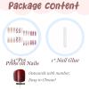 image:imageBABALAL Press on Nails  Long Square Glue on Nails Cheetah Leopard French Tip Red Acrylic 3D Y2k Trendy Design Thick Glossy Full Cover Fake Nails 24Pcs CustomFNO03white