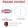 image:imageBABALAL Press on Nails  Long Square Glue on Nails Cheetah Leopard French Tip Red Acrylic 3D Y2k Trendy Design Thick Glossy Full Cover Fake Nails 24Pcs CustomFNO03tortoise