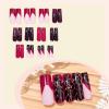 image:imageBABALAL Press on Nails  Long Square Glue on Nails Cheetah Leopard French Tip Red Acrylic 3D Y2k Trendy Design Thick Glossy Full Cover Fake Nails 24Pcs CustomFNO03tortoise