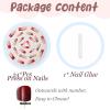 image:imageBABALAL Press on Nails  Long Square Glue on Nails Cheetah Leopard French Tip Red Acrylic 3D Y2k Trendy Design Thick Glossy Full Cover Fake Nails 24Pcs CustomFNO03leopard