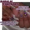 image:imageBABALAL Press on Nails  Long Square Glue on Nails Cheetah Leopard French Tip Red Acrylic 3D Y2k Trendy Design Thick Glossy Full Cover Fake Nails 24Pcs CustomFNO03white