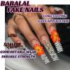 image:imageBABALAL Acrylic Press on Nails Medium Coffin Fake Nails  White French Tip Bow Charm amp Shiny Rhinestone Luxury Design Handmade Manicure 24Pcs Full Cover False NailsBNR103