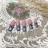 image:imageBABALAL Acrylic Press on Nails Medium Coffin Fake Nails  White French Tip Bow Charm amp Shiny Rhinestone Luxury Design Handmade Manicure 24Pcs Full Cover False NailsBNR116