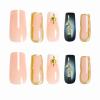 image:imageBABALAL Acrylic Press on Nails Medium Coffin Fake Nails  White French Tip Bow Charm amp Shiny Rhinestone Luxury Design Handmade Manicure 24Pcs Full Cover False NailsBNR108