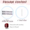 image:imageBABALAL Acrylic Press on Nails Medium Coffin Fake Nails  White French Tip Bow Charm amp Shiny Rhinestone Luxury Design Handmade Manicure 24Pcs Full Cover False NailsBNR120