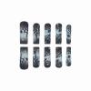 image:imageBABALAL Acrylic Press on Nails Medium Coffin Fake Nails  White French Tip Bow Charm amp Shiny Rhinestone Luxury Design Handmade Manicure 24Pcs Full Cover False NailsBNR114