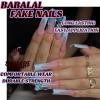 image:imageBABALAL Acrylic Press on Nails Medium Coffin Fake Nails  White French Tip Bow Charm amp Shiny Rhinestone Luxury Design Handmade Manicure 24Pcs Full Cover False NailsBNR106
