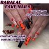 image:imageBABALAL Acrylic Press on Nails Medium Coffin Fake Nails  White French Tip Bow Charm amp Shiny Rhinestone Luxury Design Handmade Manicure 24Pcs Full Cover False NailsBNR115