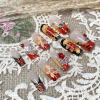 image:imageBABALAL Acrylic Press on Nails Medium Coffin Fake Nails  White French Tip Bow Charm amp Shiny Rhinestone Luxury Design Handmade Manicure 24Pcs Full Cover False NailsBNR102