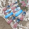 image:imageBABALAL Acrylic Press on Nails Medium Coffin Fake Nails  White French Tip Bow Charm amp Shiny Rhinestone Luxury Design Handmade Manicure 24Pcs Full Cover False NailsBNR104