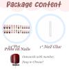 image:imageBABALAL Acrylic Press on Nails Medium Coffin Fake Nails  White French Tip Bow Charm amp Shiny Rhinestone Luxury Design Handmade Manicure 24Pcs Full Cover False NailsBNR107