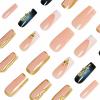 image:imageBABALAL Acrylic Press on Nails Medium Coffin Fake Nails  White French Tip Bow Charm amp Shiny Rhinestone Luxury Design Handmade Manicure 24Pcs Full Cover False NailsBNR108