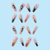 image:imageBABALAL Acrylic Press on Nails Medium Coffin Fake Nails  White French Tip Bow Charm amp Shiny Rhinestone Luxury Design Handmade Manicure 24Pcs Full Cover False NailsBNR118