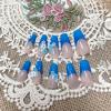 image:imageBABALAL Acrylic Press on Nails Medium Coffin Fake Nails  White French Tip Bow Charm amp Shiny Rhinestone Luxury Design Handmade Manicure 24Pcs Full Cover False NailsBNR113