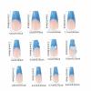 image:imageBABALAL Acrylic Press on Nails Medium Coffin Fake Nails  White French Tip Bow Charm amp Shiny Rhinestone Luxury Design Handmade Manicure 24Pcs Full Cover False NailsBNR113