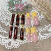 image:imageBABALAL Acrylic Press on Nails Medium Coffin Fake Nails  White French Tip Bow Charm amp Shiny Rhinestone Luxury Design Handmade Manicure 24Pcs Full Cover False NailsBNR101