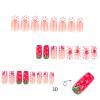 image:imageBABALAL Acrylic Press on Nails Medium Coffin Fake Nails  White French Tip Bow Charm amp Shiny Rhinestone Luxury Design Handmade Manicure 24Pcs Full Cover False NailsBNR110