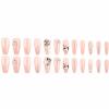 image:imageBABALAL Bling Press on Nails Long Coffin Fake Nails Nude Glue on Nails Shiny Rhinestone Charm Design Luxury Acrylic Nails 24Pcs Ballerina False Nails