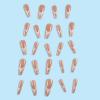 image:imageBABALAL Coffin Press on Nails Long Fake Nails Glue on Omber Marble 24 Pcs Ballerina Glossy Stick on Acrylic False Nails for Women and Girls