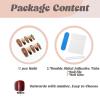 image:imageBABALAL Long Coffin Press On Nails  Brown Silver Chrome Ombre Fake Nails with Luxury Design Gold Charms 10 Pieces Custom Handmade False Nails For Women ManicureBNCU111