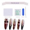 image:imageBABALAL Long Coffin Press On Nails  Brown Silver Chrome Ombre Fake Nails with Luxury Design Gold Charms 10 Pieces Custom Handmade False Nails For Women ManicureBNCU104
